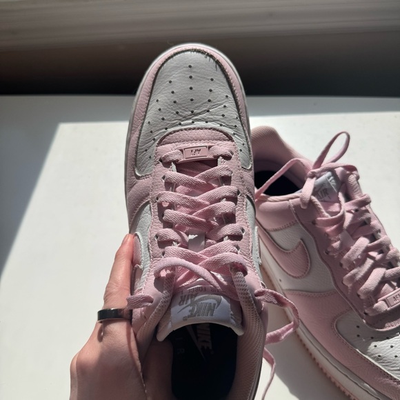 Nike Pink+White Air Force 1s - Picture 5 of 5